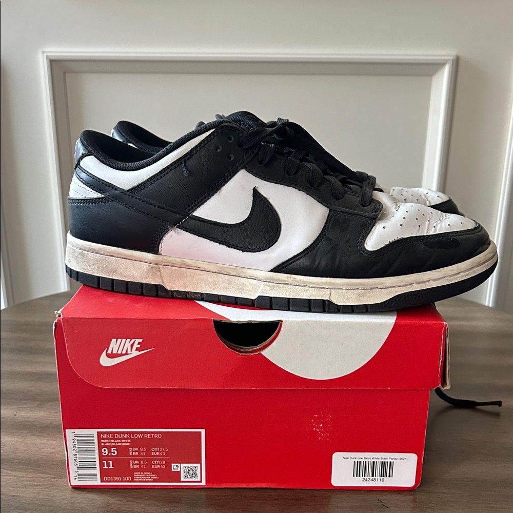Nike Dunk Low Retro white/black M9.5 W11 unisex
